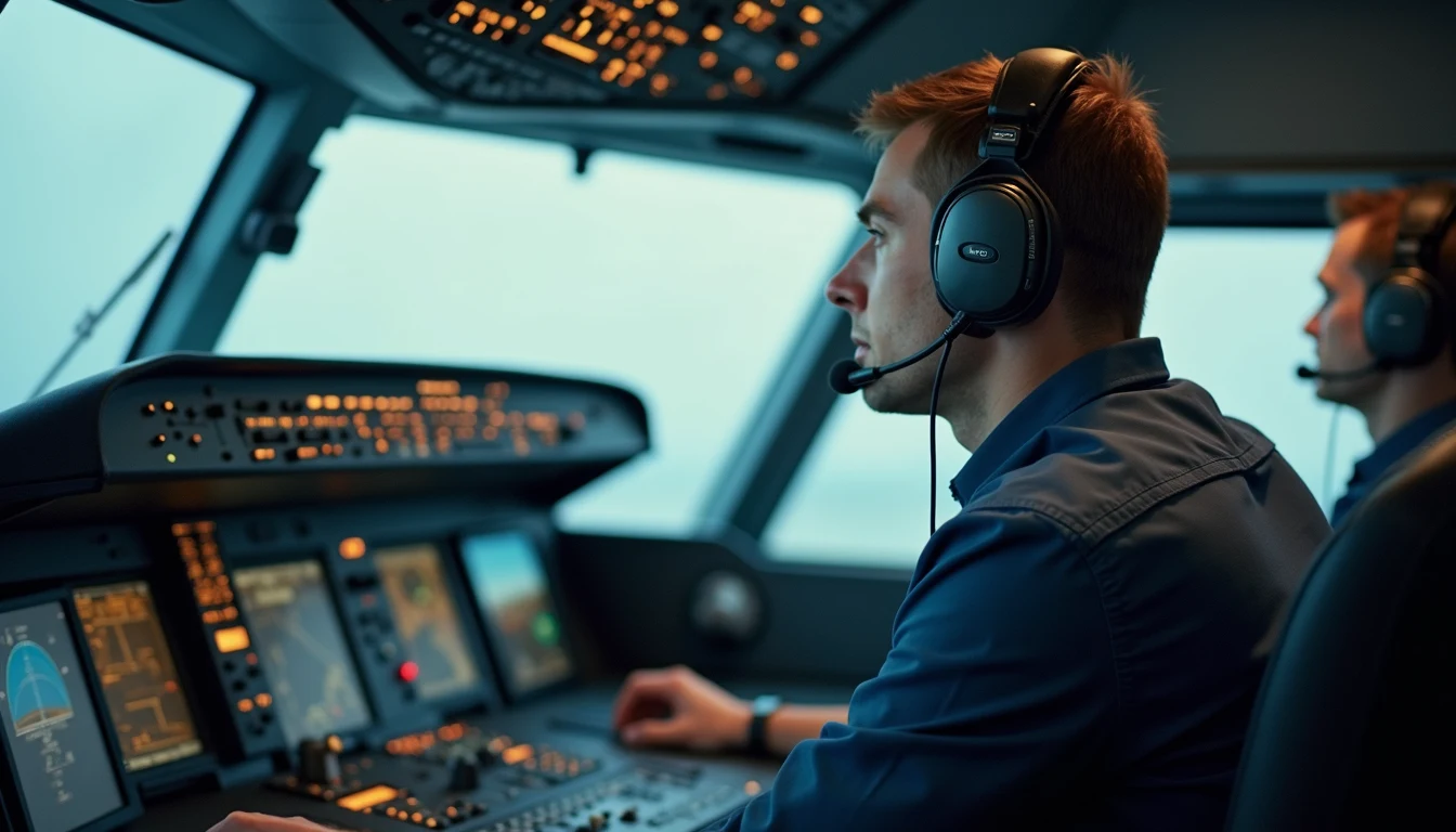 High angle view of a training session for aspiring aircraft dispatchers